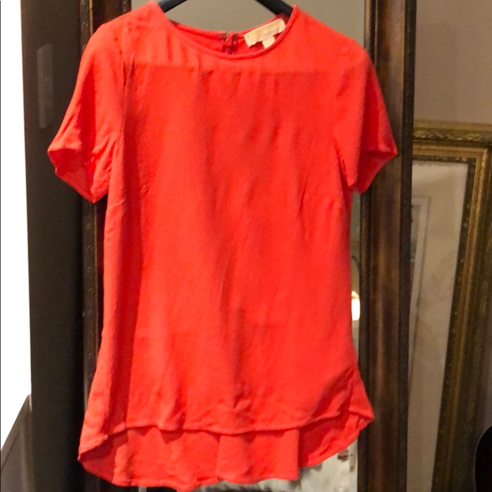 Orange Michael by Michael kors high low blouse